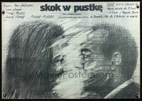 3c351 LEAP INTO THE VOID Polish '82 Michel Piccoli's Salto nel vuoto, great artwork by Pagowski!