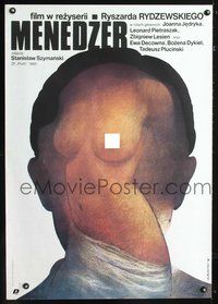3c365 MENEDZER Polish '86 cool sexy art of woman in silhouette of man's head by Wieslaw Walkuski!