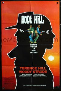 3d098 BOOT HILL one-sheet '69 La collina degli stivali, Woody Strode, Terence Hill, Bud Spencer