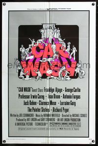 3d125 CAR WASH one-sheet poster '76 George Carlin, Richard Pryor, Danny DeVito, Drew Struzan art!