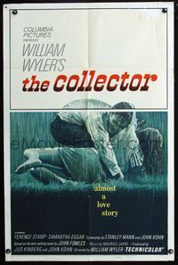 3d158 COLLECTOR one-sheet movie poster '65 art of Terence Stamp & Samantha Eggar, William Wyler