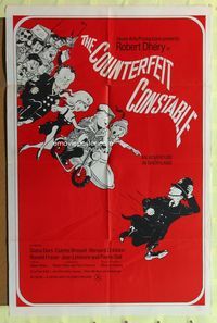 3d171 COUNTERFEIT CONSTABLE one-sheet poster '66 Robert Dhery, French comedy, Diana Dors cameo!