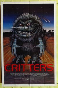 3d181 CRITTERS style C one-sheet '86 really great different close-up art of wacky monster by Soyka!