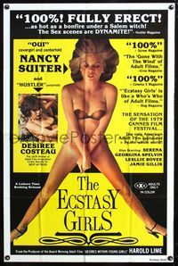 3d237 ECSTASY GIRLS 1sheet '79 sexy Oui covergirl Nancy Suiter & Hustler centerfold Desiree Costeau!