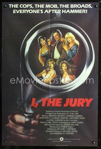 3d405 I THE JURY English one-sheet poster '82 Armande Assante, best different pointing gun artwork!