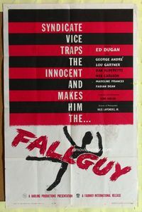 3d256 FALLGUY one-sheet movie poster '62 Leopoldo Savona, Jack Palance, The incredible Anna Ralli!