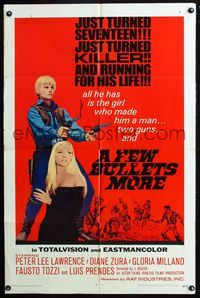 3d269 FEW BULLETS MORE one-sheet poster '67 El Hombre que mato a Billy el Nino, Peter Lee Lawrence