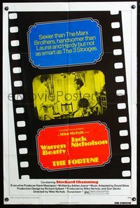 3d290 FORTUNE one-sheet movie poster '75 Jack Nicholson, Warren Beatty, Stockard Channing