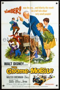 3d329 GNOME-MOBILE style B 1sh '67 Walt Disney fantasy, Walter Brennan, Tom Lowell, Matthew Garber