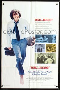 3d360 HAIL HERO int'l one-sheet movie poster '69 hippie Michael Douglas, Vietnam anti-war movie!