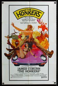 3d391 HONKERS one-sheet movie poster '72 James Coburn, Lois Nettleton, Anne Archer, bull riding!