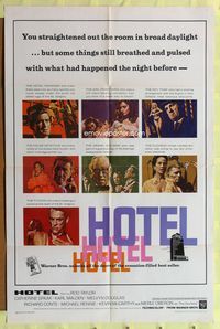 3d394 HOTEL one-sheet '67 from Arthur Hailey's novel, Rod Taylor, Catherine Spaak, Karl Malden