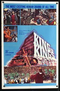 3d453 KING OF KINGS int'l one-sheet poster '61 Nicholas Ray Biblical epic, Jeffrey Hunter as Jesus!