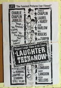 3d480 LAUGHTER THEN & NOW 1sh R62 comedy documentary, Chaplin, Laurel & Hardy, Langdon