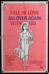 3d491 LILI one-sheet movie poster R64 you'll fall in love with sexy young Leslie Caron!