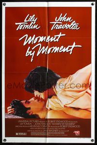 3d607 MOMENT BY MOMENT one-sheet movie poster '78 Jane Wagner, Lily Tomlin, John Travolta