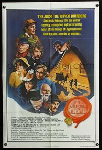 3d616 MURDER BY DECREE 1sheet '79 Christopher Plummer as Sherlock Holmes, James Mason as Dr. Watson!