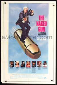 3d630 NAKED GUN one-sheet '88 Leslie Nielsen in Police Squad screwball crime classic, great image!