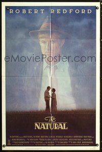 3d634 NATURAL one-sheet movie poster '84 Robert Redford, Robert Duvall, Barry Levinson, baseball!
