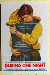 3d643 NIGHT OF PASSION one-sheet poster '62 Sidney J. Furie, achieving manhood! During One Night!