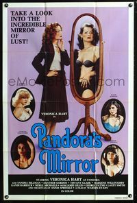 3d694 PANDORA'S MIRROR one-sheet '81 sexy image of woman staring into the incredible mirror of lust!