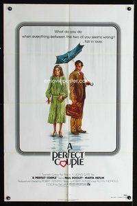 3d711 PERFECT COUPLE one-sheet movie poster '79 Robert Altman, funny unromantic Weston art!