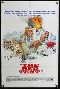 3d762 RED TENT one-sheet poster '71 art of Sean Connery & Claudia Cardinale by Howard Terpning!