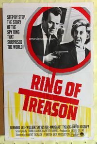 3d776 RING OF TREASON one-sheet movie poster '64 Bernard Lee, William Sylvester, Margaret Tyzack