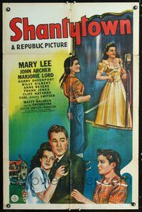 3d828 SHANTYTOWN one-sheet movie poster '43 Mary Lee, John Archer, Marjorie Lord, Harry Davenport