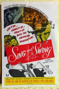 3d841 SING & SWING one-sheet poster '64 David Hemmings, Joan Newell, Veronica Hurst, Ed Deveraux