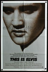 3d916 THIS IS ELVIS one-sheet '81 Elvis Presley rock 'n' roll biography, great portrait image!
