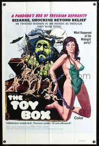3d933 TOY BOX one-sheet '71 sexiest art of Ann Meyers in a Pandora's box of Freudian depravity!