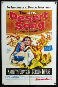 3e169 DESERT SONG one-sheet movie poster '53 sexy Kathryn Grayson, Gordon McRae