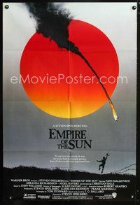 3e207 EMPIRE OF THE SUN one-sheet poster '87 Steven Spielberg, 1st Christian Bale, John Malkovich
