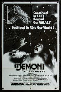 3e277 GOD TOLD ME TO one-sheet movie poster '76 Demon!, Larry Cohen, wild satanic sci-fi!
