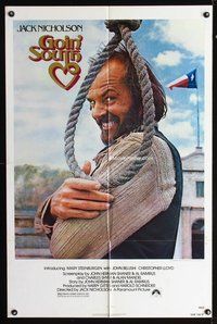 3e279 GOIN' SOUTH one-sheet '78 great image of smiling Jack Nicholson by hanging noose in Texas!