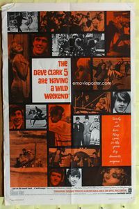 3e304 HAVING A WILD WEEKEND one-sheet poster '65 great images of The Dave Clark 5, rock & roll!