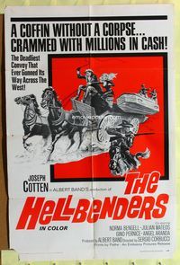 3e310 HELLBENDERS one-sheet poster '67 I Crudeli, Sergio Corbucci, Joseph Cotten spaghetti western!