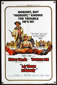 3e473 MY NAME IS NOBODY int'l one-sheet poster '74 Il Mio nome e Nessuno, Henry Fonda, Terence Hill