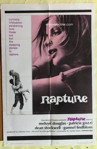 3e592 RAPTURE one-sheet poster '65 Dean Stockwell, Patricia Gozzi & Melvyn Douglas in French film!