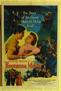 3e631 ROSEANNA MCCOY one-sheet '49 Farley Granger in famous feud with the Hatfields, Nicholas Ray