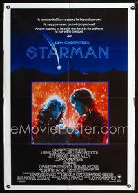 3e739 STARMAN #2 one-sheet poster '84 John Carpenter, cool image of alien Jeff Bridges & Karen Allen