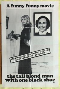 3e806 TALL BLOND MAN WITH ONE BLACK SHOE one-sheet poster '72 Le Grand Blond aven une Chassure Noire