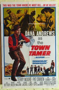 3e874 TOWN TAMER one-sheet movie poster '65 Dana Andrews, Pat O'Brien, Lon Chaney, Bruce Cabot