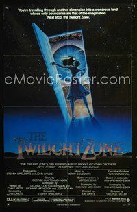 3e892 TWILIGHT ZONE int'l 1sh '83 Joe Dante, Steven Spielberg, Landis, from Rod Serling TV series!