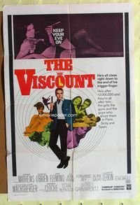 3e912 VISCOUNT one-sheet poster '67 Le Vicomte Regle ses Comptes, Kerwin Mathews, Edmond O'Brien
