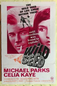 3e955 WILD SEED one-sheet movie poster '65 it grew within them until something was bound to explode!