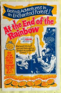 3f050 AT THE END OF THE RAINBOW one-sheet movie poster '65 Austin Green, family fairy-tale fantasy!