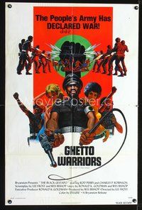 3f091 BLACK GESTAPO one-sheet movie poster '75 Ken Barr art, Ghetto Warriors, The New Master Race!
