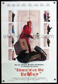 3f107 BLAME IT ON THE BELLBOY DS one-sheet movie poster '92 Dudley Moore, Bryan Brown, wacky image!